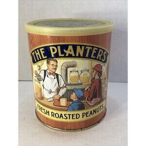 Vintage 1982 Planters Fresh Roasted Peanuts Tin Can Limited Edition Nostalgia
